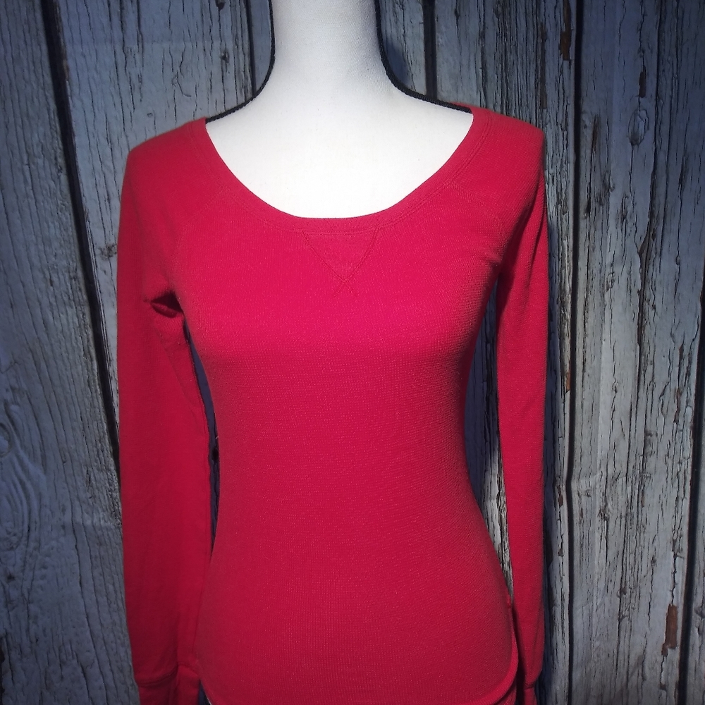Victoria's Secret pink red long sleeve thermal